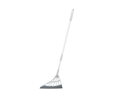 Original Broombi - All-Surface Silicone Broom, Squeegee, Pet Hair Remover - Smart Broom for Indoor Cleaning - Cleans Glass, Fine Dust, Hair, Liquids - for Smooth Floors, Rugs, Windows (Grey) - color: Gray