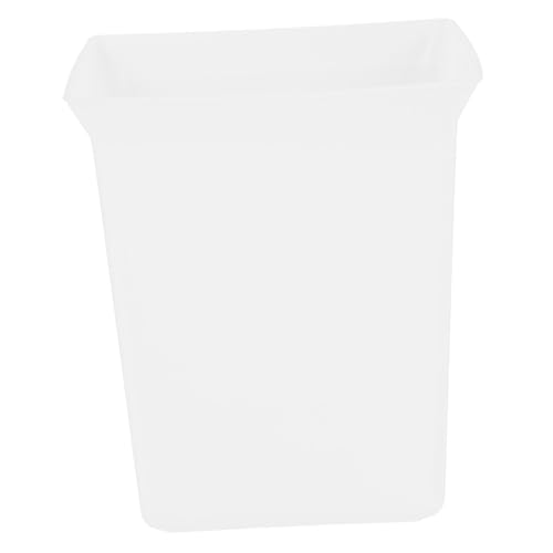 OUNONA Portable Plastic Storage Basket for Organizing Tools and Supplies Handy Cleaning for Home and Bathroom Use Capacity White Bin Built Handle - color: White