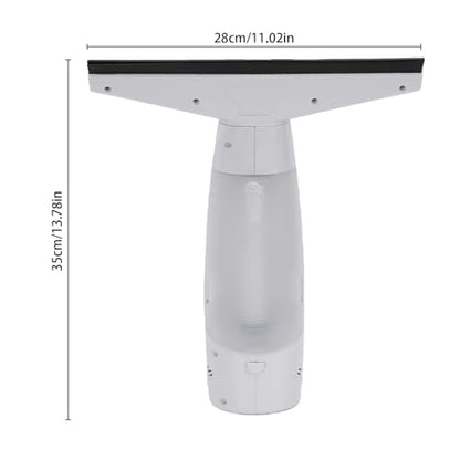 Fockety Window Vacuum Squeegee, Electric Window Cleaner Handheld Car Glass Cleaner,Shower Squeegee with 100ml Water Tank for Shower Doors Mirrors Glass and Car (White) - color: White