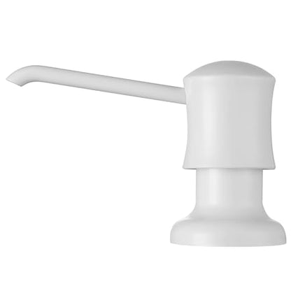 White Sink Soap Dispenser for Kitchen Sink (White), Built-in and Refill-from-Top Design with Liquid Hand & Dish Soap Bottle - color: White, size: with Bottle