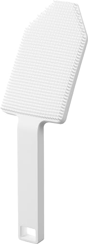 Yamazaki 1885 Magnetic Silicone Sponge with Handle, White, Approx. W 2.4 x D 7.7 x H 2.6 inches (6 x 19.5 x 6.5 cm), Tower Tower, Dishwasher Safe, Floating Storage, Pre-Cleaning, Kitchen Brush