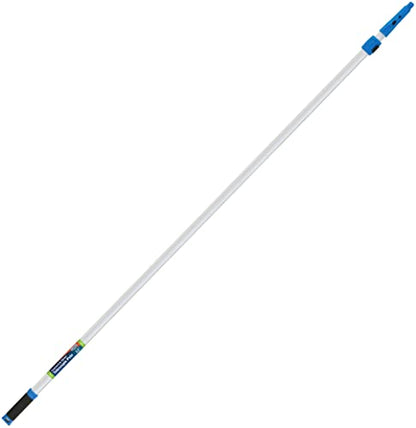 Unger Professional Connect and Clean 6’-12’ Aluminum Telescopic Extension Pole with Locking Cone and Quick-Flip Clamp, Compatible with Cleaning Tool Attachments, Indoor and Outdoor Use - size: 6 - 12 Foot
