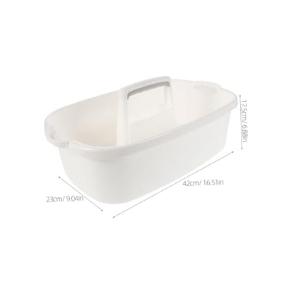 FOMIYES Cleaning Tools Organizer Basket for Dorm and Home Versatile Portable Storage with Ergonomic Handle for Bathroom Kitchen and Cleaning Supplies
