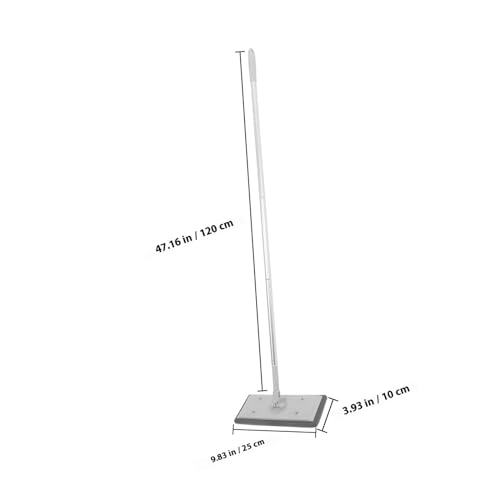 Heavy Duty Adjustable Dust Mop with 3-Section Extendable Aluminum Handle, Microfiber Flat Cleaning Mop for Hardwood Floors and Industrial Use, Gray