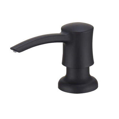 Soap Dispenser for Kitchen Sink, Built in Sink Soap Dispenser Long Spout Matte Black ABS Pump Head with 11 oz Soap Bottle - color: Matte Black