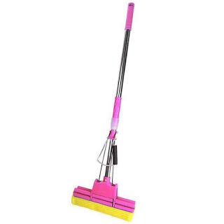 SHENKY Floor Cleaning Squeeze Mop with Adjustable Telescopic Handle Squeegee Absorber Sponge Cleaner Pocha for Home Kitchen Bathroom, Stainless Steel (Multicolor)