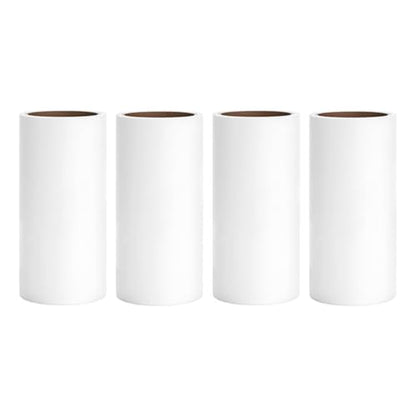 Lint Roller Refills 4 inch Extra Sticky Pet Hair Roller Replacement Refills Only, Inside Diameter 1.5 inch, 60 Sheets per Roll (Pack of 4, Total 240 Sheets) - color: Refills Only