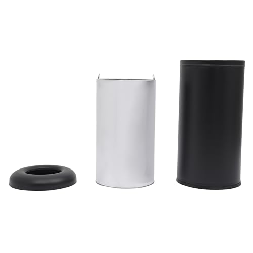 15.5 Gallon Trash Can Open Top, Stainless Steel Garbage Can, Heavy Duty Commercial Round Trash Bin, Industrial Waste Basket Container, Metal Garbage Cans for Restaurant, Kitchen, Office