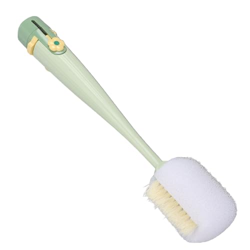 RiToEasysports Bottle Brush 5 in 1 Water Bottle Cleaner Brush with PP ABS Nylon Silicone and 304 Stainless Steel, Crevice Sponge U Shape Straw Brushes with Stand Base for Cups Lids (Green) - color: Green