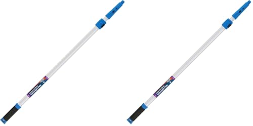 Unger Professional Connect & Clean 3’-6’ Aluminum Telescopic Extension Pole with Locking Cone & Quick-Flip Clamp – Compatible with Cleaning Tool Attachments, Window Cleaning & Dusting Tool (Pack of 2) - size: 3 - 6 Foot (Pack of 2)