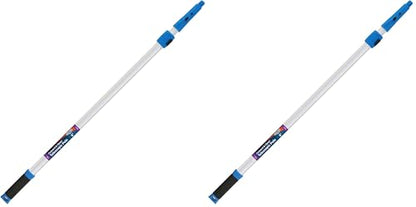 Unger Professional Connect & Clean 3’-6’ Aluminum Telescopic Extension Pole with Locking Cone & Quick-Flip Clamp – Compatible with Cleaning Tool Attachments, Window Cleaning & Dusting Tool (Pack of 2) - size: 3 - 6 Foot (Pack of 2)