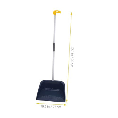 Lurrose Broom and Dustpan Set Broom with Dustpan Combo Set Upgrade Broom Long Handle Broom Broomstick Standing Dust Pan for Home Kitchen Lobby Floor Cleaning - color: Blue