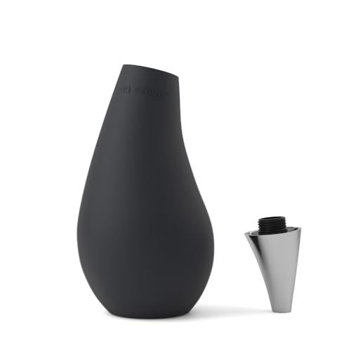 Kitchen Bathroom Counter top Squeezable Soap Dispensers Tear Drop Shape Bottle (Black, ~7oz) - color: Black, size: ~7oz