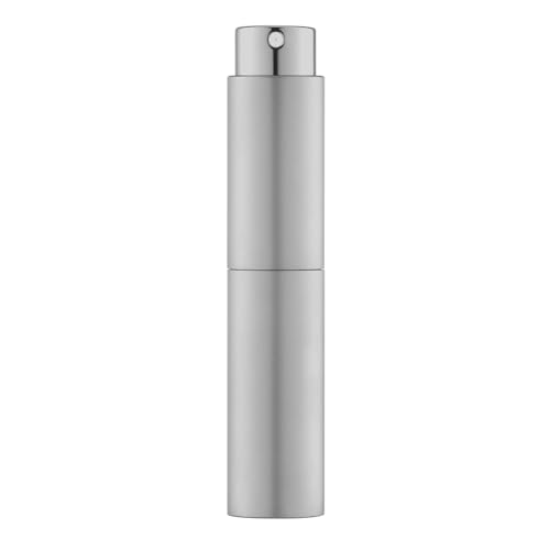 Tekson 10ml Travel Perfume Atomizer Refillable, Mini Cologne Spray Bottle Empty, Small Coffee Spray Bottle (Sliver) - color: sliver