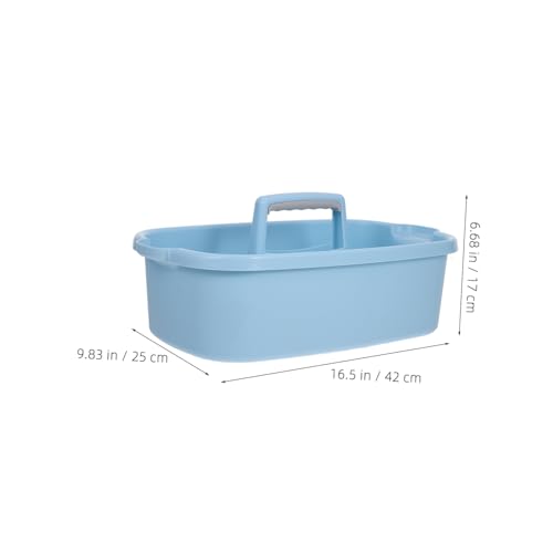 ORFOFE Portable Cleaning Tool Organizer Basket with Handle Large Capacity Abs Storage Tote for Bathroom Dorm Kitchen and Household Supplies Multiuse Caddy for Toiletries and Cleaning Equipment