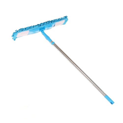 Generic 360 Deg Rotation Adjustable Length Efficient Flat Mop for All Floors, Dust Floor Mop, Stainless Steel Handle Design, Wet Dry Dual Use