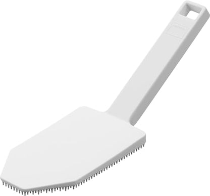 Yamazaki 1885 Magnetic Silicone Sponge with Handle, White, Approx. W 2.4 x D 7.7 x H 2.6 inches (6 x 19.5 x 6.5 cm), Tower Tower, Dishwasher Safe, Floating Storage, Pre-Cleaning, Kitchen Brush