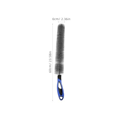 Partykindom Refrigerator Coil Cleaning Brush with Non Slip Handle Radiator Cleaning Tool for Air Conditioner Vent and Dryer Lint Removal Hard Bristle Household Dust Cleaner 23.62In