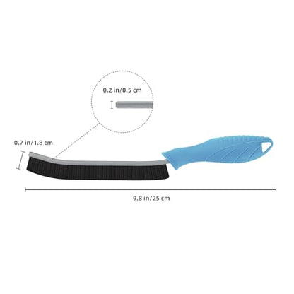 FOOGWEE Hard Bristle Crevice Cleaning Brush - Cleaning Supplies - Household Crevice Cleaning Tools - Multi-Purpose Crevice Brushes for Kitchen, Toilet, Window, Vehicle, Faucets, Grout (3, Blue) - color: Blue