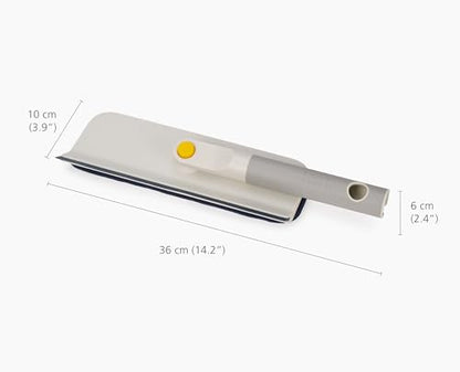 Joseph Joseph CleanTech 2-in-1 Glass Cleaner Shower Squeegee with Washable Microfiber Pad and Space-Saving Foldable Handle - style: Squeegee