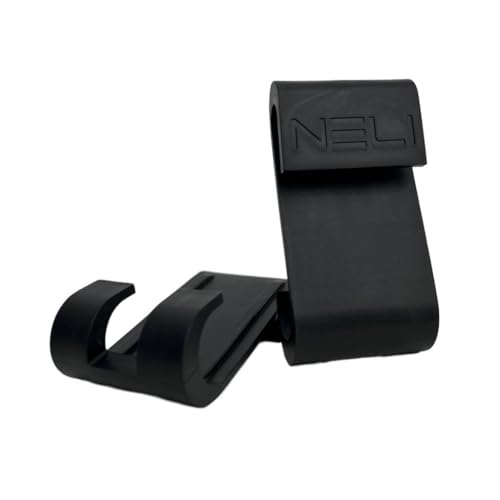 NELI Set of 2 Glass Wall Hooks, Shower Screen & Door Hooks (Black) - color: Black