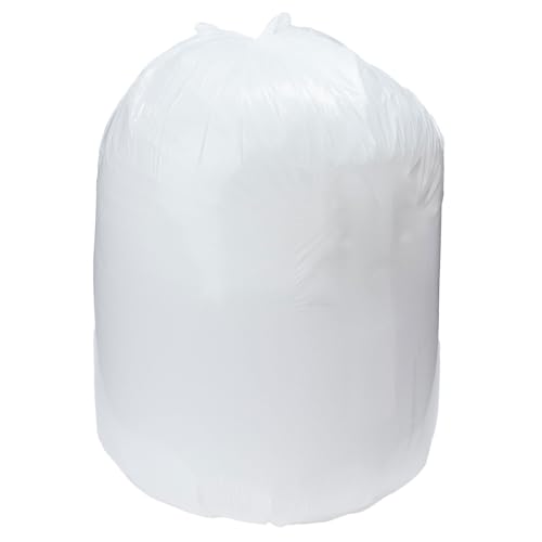 Ultrasac Heavy Duty 55 Gallon Clear Trash Bags - (Value 50 Pack) - 1.2 MIL equivalent Industrial Strength Plastic 37" x 54" for 50-55 Gal Cans -Fits Toter, Rubbermaid Brute, Carlislie Bronco etc. - color: Clear, style: 50-55 Gal, 1.5 Mil Equiv, 50 Count