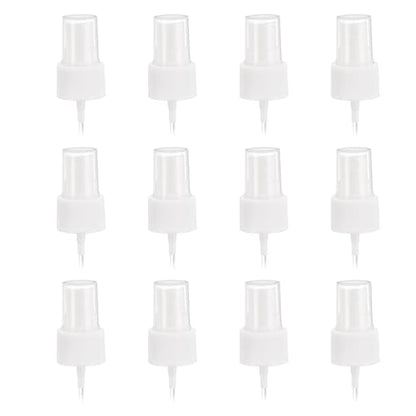 uxcell Spray Top 12Pcs 24/410 Plastic Fine Mist Reusable Replacement White | Spray Bottle Pump Plastic Top Reusable Replacement for Cosmetic Perfume and Body Sprays Bottle - color: White, size: 24/410