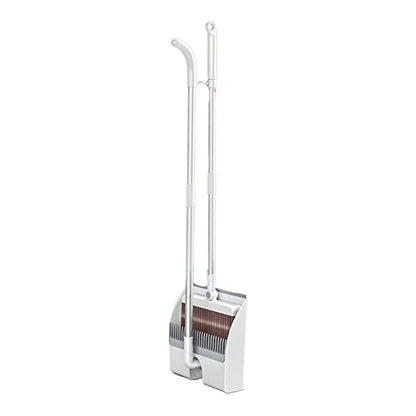 Broom and Dustpan Set, Multi Functional Folding Broom with Dust Pan with Long Handle Combo Set for Office and Home Standing Upright Sweep Use with Lobby Broom