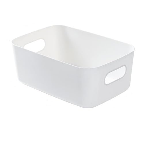 Plastic Storage Bins and Baskets for Efficient Home Classroom Organization Plastic Storage Container Under Bed,Under Sink Bathroom Organizer (Large white.) - style: Large white.