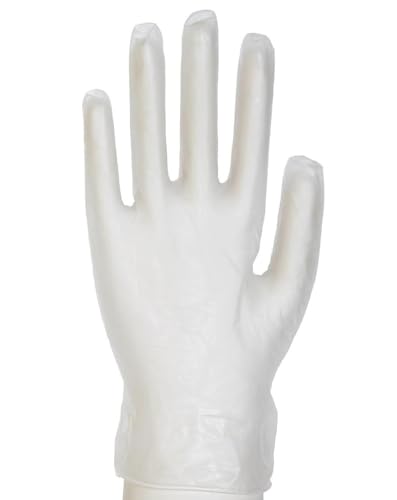 Daxwell Vinyl Gloves, Powder Free, Extra Large, Clear, F10001749 (Case of 1,000, 10 Boxes of 100) - size: X-Large