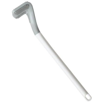 Toilets Brushes, Toilet Cleaning Brush,Golf Flexible Bendable Silicone Long Handled Toilet Brushes, 360°Deep Toilets Bowl Cleaning Brush,Quick Drying Scrubber for Bathroom with Hook (White) - color: White