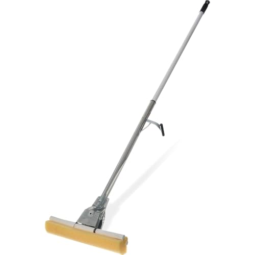 HOMEMAID® 12" Foam Roller Sponge Mop, Aluminum Handle - $20.99 Each / Made in USA - color: Roller Mop