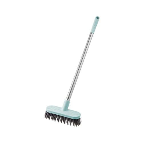 Floor Brush, 17.7inch Shower Scrub Brush with Stiff Bristles, Scrub Brushes for Cleaning Non-Scratch, Bathroom Scrub Brush for Cleaning Tile Wall Deck Bathroom Patio Garage Kitchen (Blue)