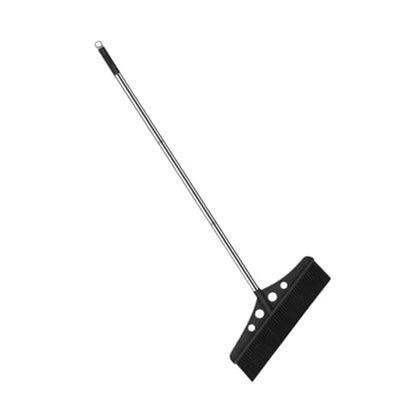 Wide Detachable Broom Handle for Outdoor Sweeping Versatile Stainless Steel Deck Scrub Brush for Concrete for Gardens and