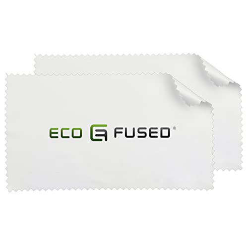 Eco-Fused Microfiber Cleaning Cloths - 10 Colorful Cloths and 2 White Cloths - Ideal for Cleaning Glasses, Spectacles, Camera Lenses, iPad, Tablets, Phones, LCD Screens (Blue/Grey) - color: Blue/Grey (12 Pack)