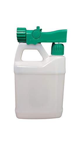 Multi-Use Lawn Hose-End Sprayer 32oz (Pack of 2) Empty Refillable Bottle (Natural, Clear), 30:1 Sprayer, Reusable - Best for Fertilizer, pesticides, herbicides, car wash and Any Other Outdoor Liquid