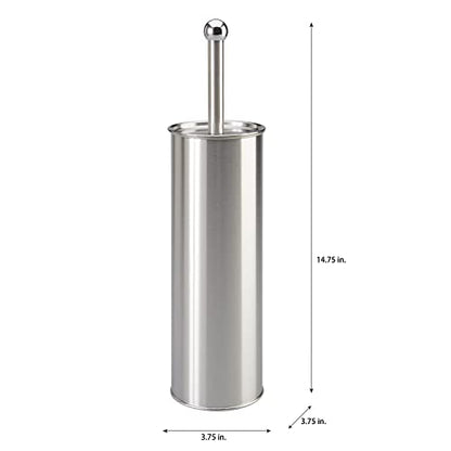 Bath Bliss Stainless Steel, Rust Resistant, Heavy Duty Toilet-Brushes, 2 Pack, Satin - size: 2 Pack