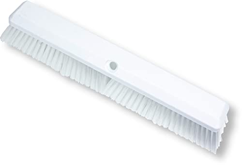SPARTA 41890EC02 Omni Sweep Plastic Push Broom Head, Heavy Duty, Industrial Broom With Color Code System For Outdoor, Indoor, Garage, Concrete, Patio, Kitchen, Bathroom, 18 Inches, White - color: White, size: 18 Inches