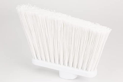 SPARTA 41082EC02 Plastic Color Coded Broom, Flagged Bristles, Long Broom With Angled Head For Large Debris, 56 Inches, White, (Pack of 12) - color: White