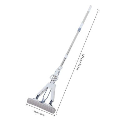 Cabilock Folding Household Sponge Mop 28cm Dual-use Wet and Dry Floor Cleaning Mop with Super Absorbent PVA Sponge Heads for Tile and Marble Floors