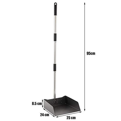 Yangbaga Dust Pans with Long Handle - 39” Heavy Duty Metal Upright Dustpan - Long Handled Stand Up Dustpans - Best Dustpans for Home/Lobby/Shop/Garage/Yard - size: 39 inches