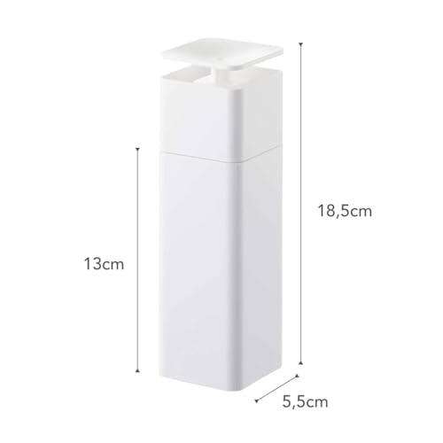 Yamazaki Home Tower One Handed Dispenser - Abs Plastic - 8.5 Fluid Oz., 250 Milliliters - color: White