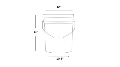 House Naturals 3.5 Gallon Food Grade Multi Color Bucket Pail with Screw On Lid (Pack of 3) BPA Free Made in USA containers