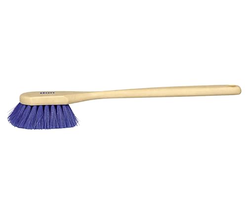 Bon Acid Proof Gong Brush Extra Stiff Plastic Bristles with 20 in. Durable Plastic Handle Heavy Duty Scrub Brush for Concrete Masonry and Surface Prep with 4 1/2 in. Wide Head and 1 1/2 in. Trim - size: 4.5 inches (head), 20 inches (handle)