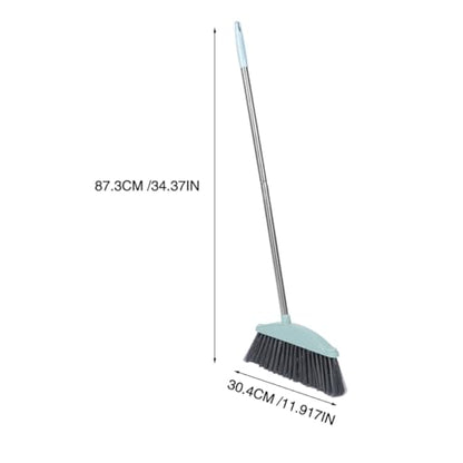 Cabilock 2pcs Broom Heads Wide Scrub Broom Handle Stainless Steel Rod for Indoor Outdoor Cleaning - color: Blue