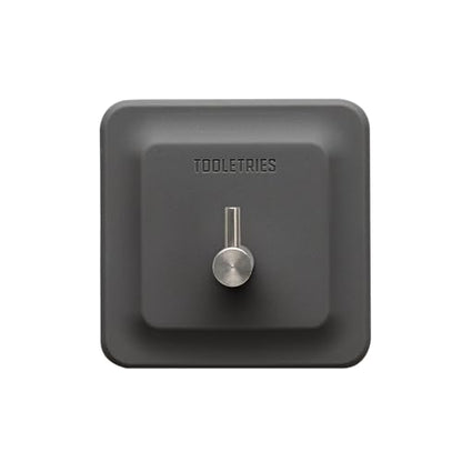 TOOLETRIES Arnold Silicone Shower Hook, Adhesive Hooks for Inside Shower, Waterproof Bathroom Organizer for Scrubbers, Loofahs, Towels & Bathroom Accessories, Removable & Reusable - Charcoal