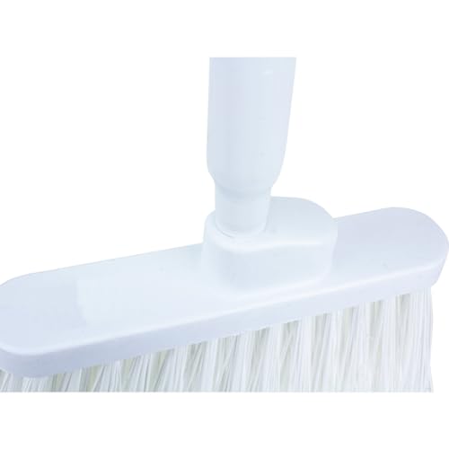 SPARTA 41082EC75 Plastic Color Coded Broom, Flagged Bristles, Long Broom With Angled Head For Large Debris, 56 Inches, Lime, (Pack of 12) - color: Lime