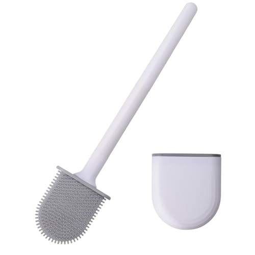RV Toilet Bowl Brush, Toilet Brush Silicone Won't Damage Toilets, Wall Mounted Toilet Brush-Anti-Roll, Anti-Drip Design, Suitable for RV Travel Trailers and Campers, Made by RVers for RVers