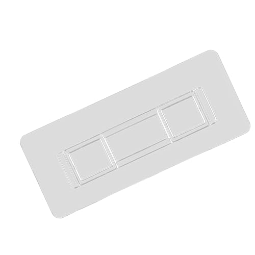 6 PCS Adhesive Toothbrush Holders Wall Mounted Sticky Pads, Rectangular Shower Caddy Adhesive Replacement ,Strongly Waterproof Traceless Adhesive Hooks, No Drilling for 3.7 to 3.9 In Hanging Mouths