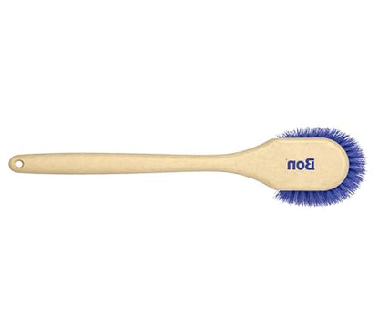 Bon Acid Proof Gong Brush Extra Stiff Plastic Bristles with 20 in. Durable Plastic Handle Heavy Duty Scrub Brush for Concrete Masonry and Surface Prep with 4 1/2 in. Wide Head and 1 1/2 in. Trim - size: 4.5 inches (head), 20 inches (handle)